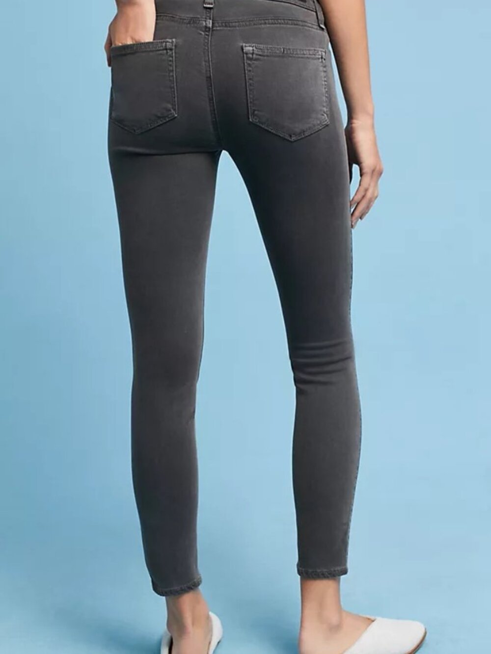 Paige Anthropologie Skinny Ankle Jeans Gray Made in USA Size 26 NWT